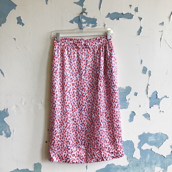 Valentino Dresses & Skirts - Valentino Boutique Pink Silk Watercolor Wrap Skirt